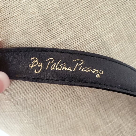RARE Paloma Picasso XXX Gold Hardware Leather Vintage Belt 80s S fits: 26\
